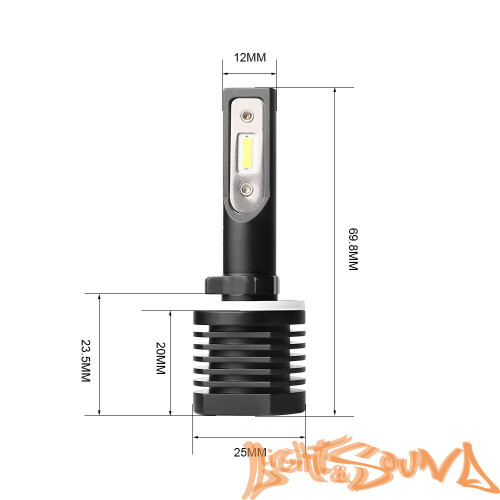 Светодиод головного света Optima LED QVANT H27(880/881), 12-24V (2шт)