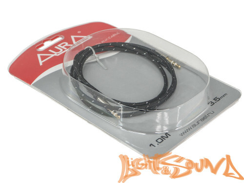 AUX-кабель Aura RCA-J 11B чёрный, 1 м