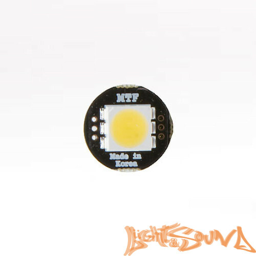 MTF T10 3 LED бесцокольная 12V с обманкой 5000К W2.1 x 9.5d, 2шт