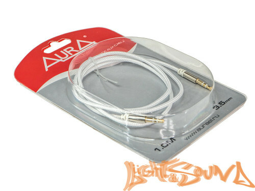 AUX-кабель Aura RCA-J12S серебристый, 1 м