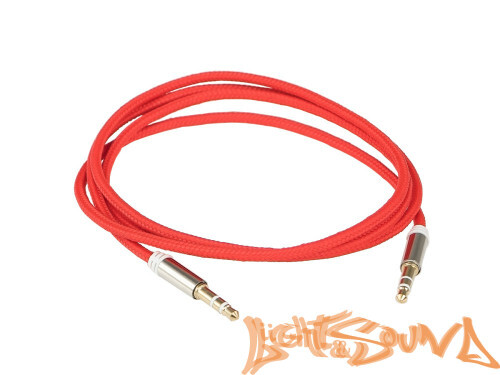 AUX-кабель Aura RCA-J 10R красный, 1 м
