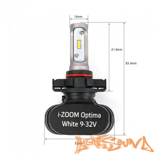 Светодиод головного света Optima i-Zoom PSX24W LED, Seoul-CSP, White, 9-32V (2шт)