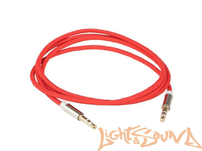 AUX-кабель Aura RCA-J 10R красный, 1 м