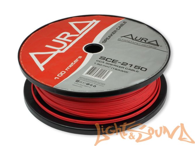 Aura SCE-2150 Кабель акустический, красный,1,5мм2, 16GA,100м в катушке
