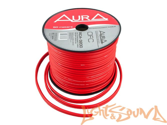 RCA (межблочный) кабель Aura RCA-3200 (метражом, в катушке 50м)