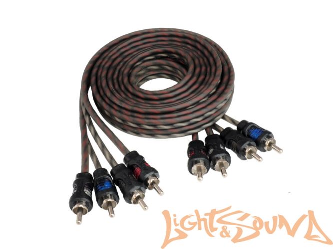 RCA (межблочный) кабель Aura RCA-0420 2 метра, 4 канала