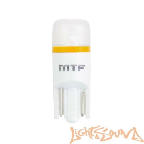 MTF Light W5W/T10, 4000к тепл. белый свет, 50lm, 360 градусов, линза мат., 2шт