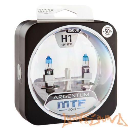 MTF ARGENTUM +50% H1, 12V, 55W Галогенные лампы (2 шт)