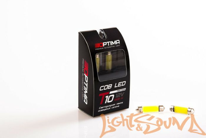Лампа светодиодная Optima Premium Feestoon 41 COB, 5100K,12V, T10*41mm (SV 8.5-8), 1шт