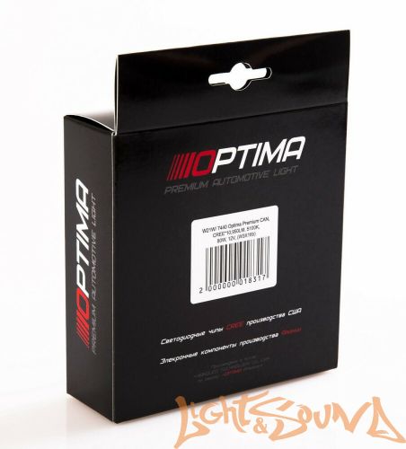 Optima Premium W21W 7440 CREE*10, 5100K, 80W, 12V (W3X16b), 1шт