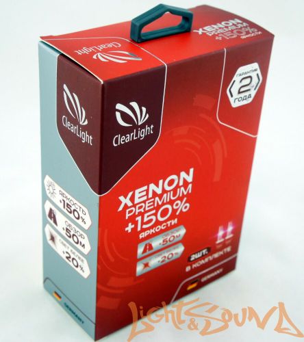 Ксеноновая лампа Clearlight Xenon Premium +150% HB3, 1шт