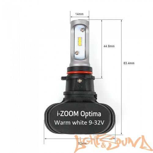 Светодиод головного света Optima i-Zoom PSX26W LED, Seoul-CSP, Warm White, 9-32V (2шт)