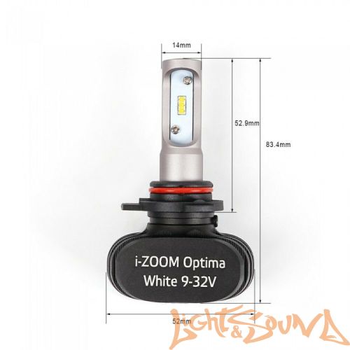 Светодиод головного света Optima i-Zoom HIR2/9012 LED, Seoul-CSP, White, 9-32V (2шт)