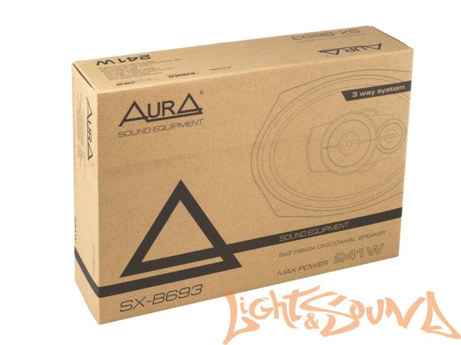 3-полосная коаксиальная акустическая система Aura SX-B693 6x9" (16x24 см	