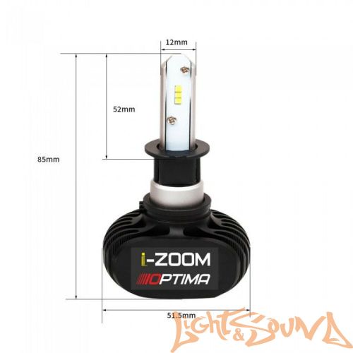 Светодиод головного света Optima i-Zoom H3 LED, Seoul-CSP, Warm White, 9-32V (2шт)