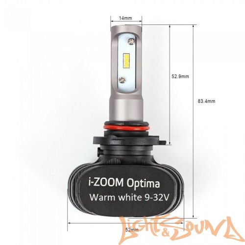 Светодиод головного света Optima i-Zoom HIR2/9012 LED, Seoul-CSP, Warm White, 9-32V (2шт)