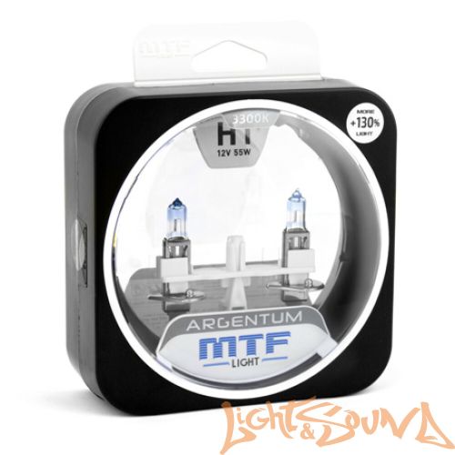 MTF ARGENTUM +130% H1, 12V, 55W Галогенные лампы (2 шт)