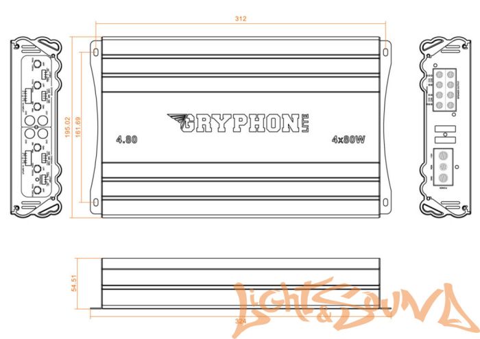 4-х канальный усилитель мощности DL Audio Gryphon 480