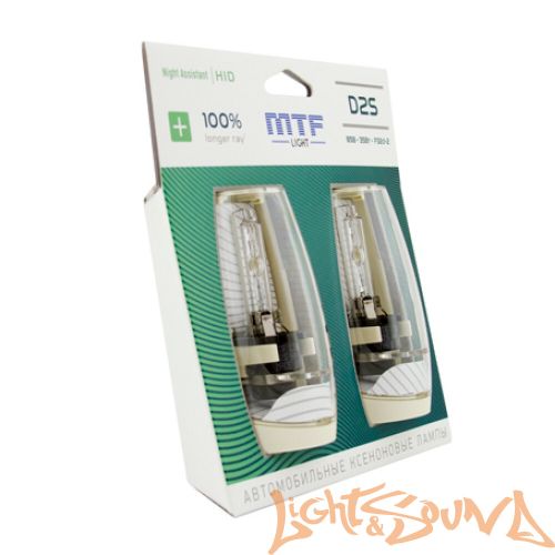 Ксеноновая лампа MTF Light D2S, NIGHT ASSISTANT +100% LONGER RAY, 35W, 85V, 1шт