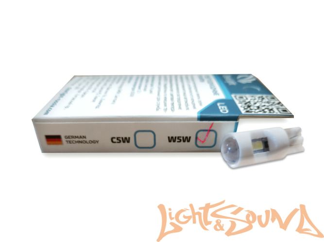 Clearlight (W5W) T10 6 SMD (3030) CanBus(6500K), 2 шт