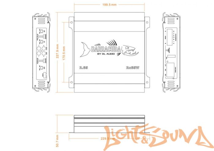 Усилитель мощности 2-х канальный DL Audio Barracuda