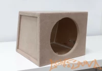 Корпус для сабвуфера BOX-101 бежевый закрытый ящик, стенка скос,10"
