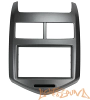 Переходная рамка для Chevrolet Aveo 2012 - 2 din чёрная