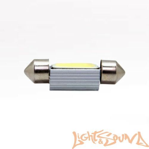 Лампа светодиодная MTF Light, C5W/SV8.5/36mm, 12V, 3W, 270 люмен, 4500К, COB LED, 2шт