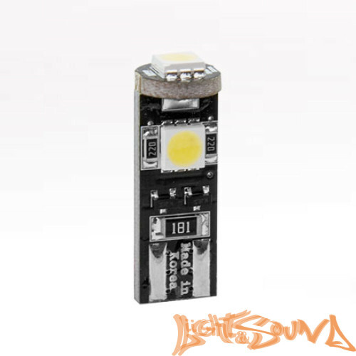 MTF T10 3 LED бесцокольная 12V с обманкой 5000К W2.1 x 9.5d, 2шт