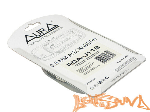 AUX-кабель Aura RCA-J 11B чёрный, 1 м