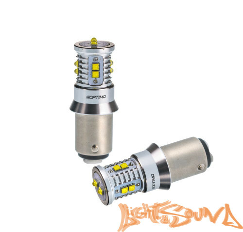 Optima MINI P21/5W, CAN, CREE XB-D*10, 5500K, 50W, 12V (BaY15D), двухконтактная, 1шт