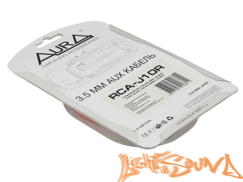 AUX-кабель Aura RCA-J 10R красный, 1 м