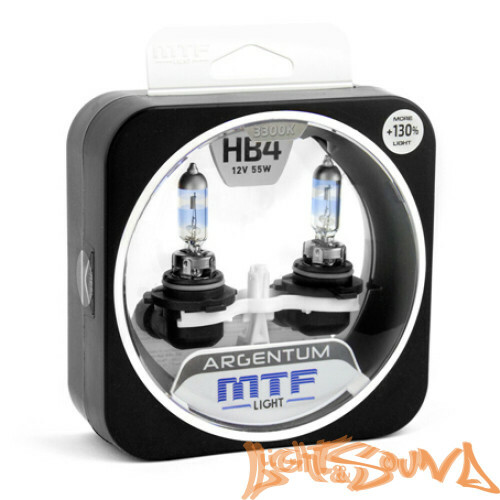 MTF ARGENTUM +130% HB4/9006, 12V, 55W Галогенные лампы (2 шт)