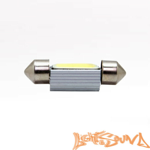 Лампа светодиодная MTF Light, C5W/SV8.5/36mm, 12V, 3W, 270 люмен, 4500К, COB LED, 2шт