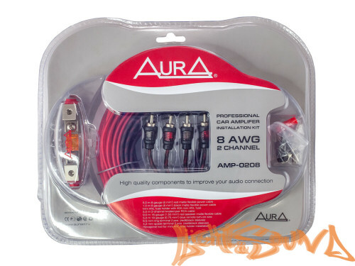 Aura AMP-0208 Набор для подключения усилителя 2x10mm2