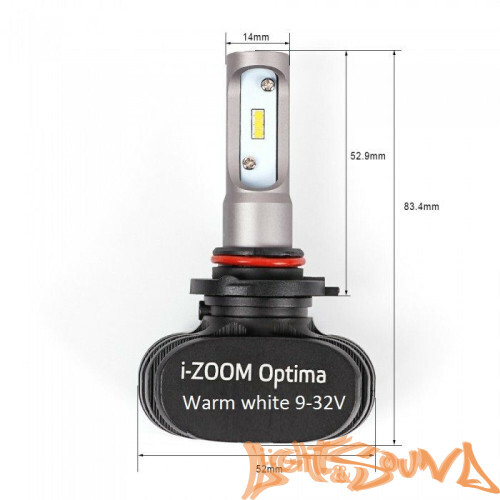 Светодиод головного света Optima i-Zoom HIR2/9012 LED, Seoul-CSP, Warm White, 9-32V (2шт)