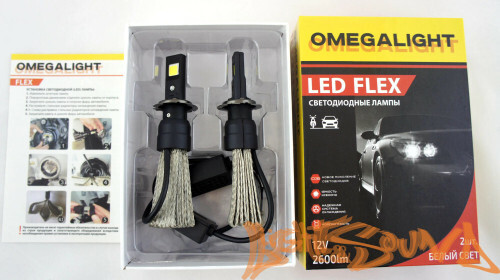 Светодиод головного света Omegalight LED COB H7 2600lm (2шт)