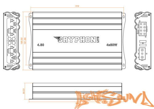 4-х канальный усилитель мощности DL Audio Gryphon 480