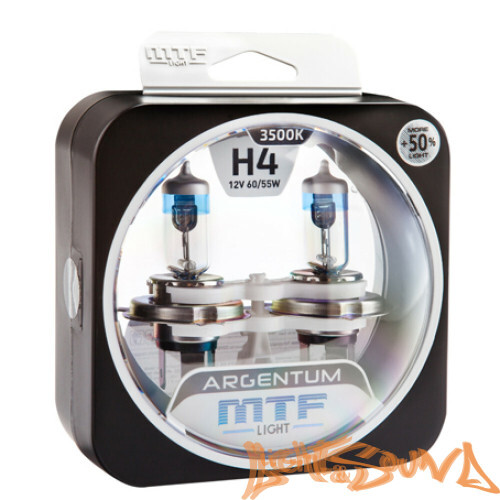 MTF ARGENTUM +50% H4, 12V, 60/55W Галогенные лампы (2 шт)